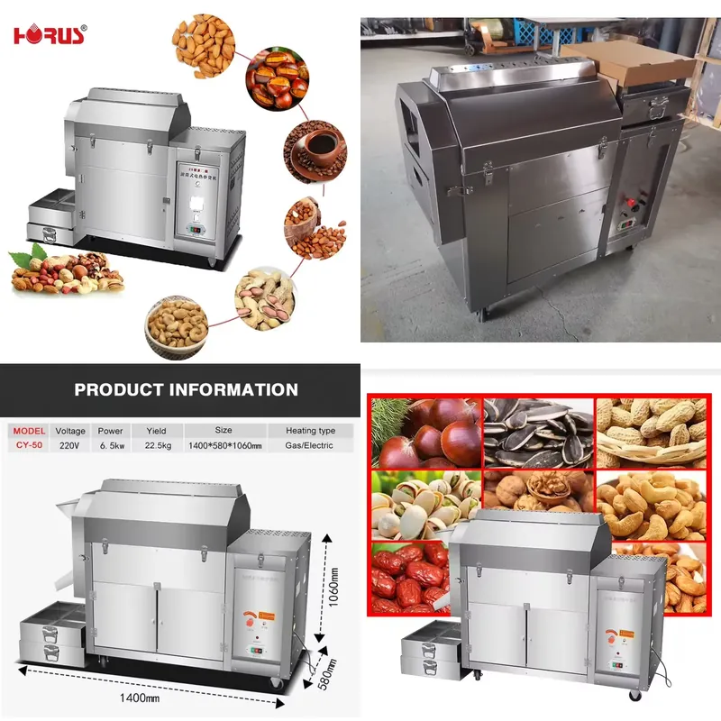 Coffee Bean - Pemanggang Biji Kopi/Kacang/Walnut Otomatis Listrik Horus