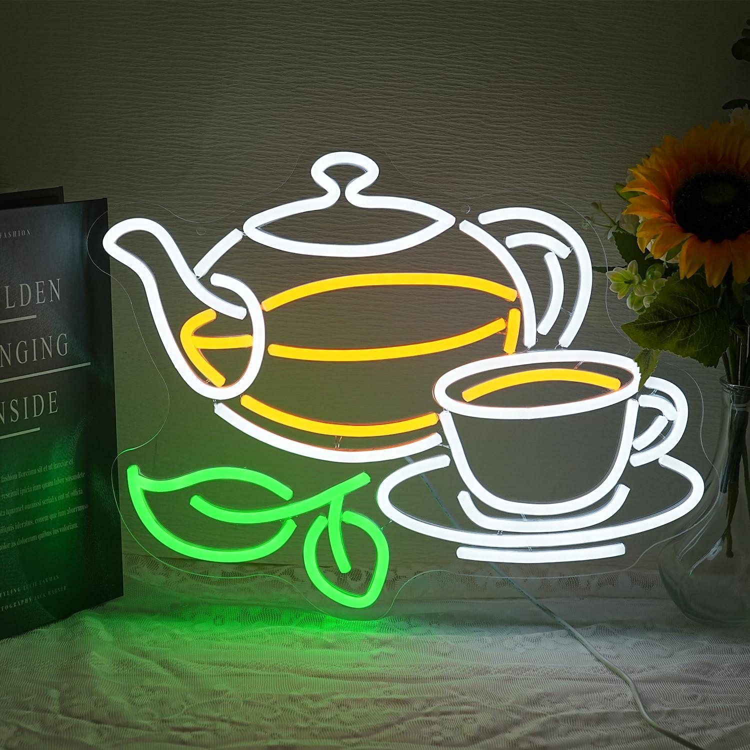 Coffee Tea Plantation - Lampu Neon LED USB yang Dapat