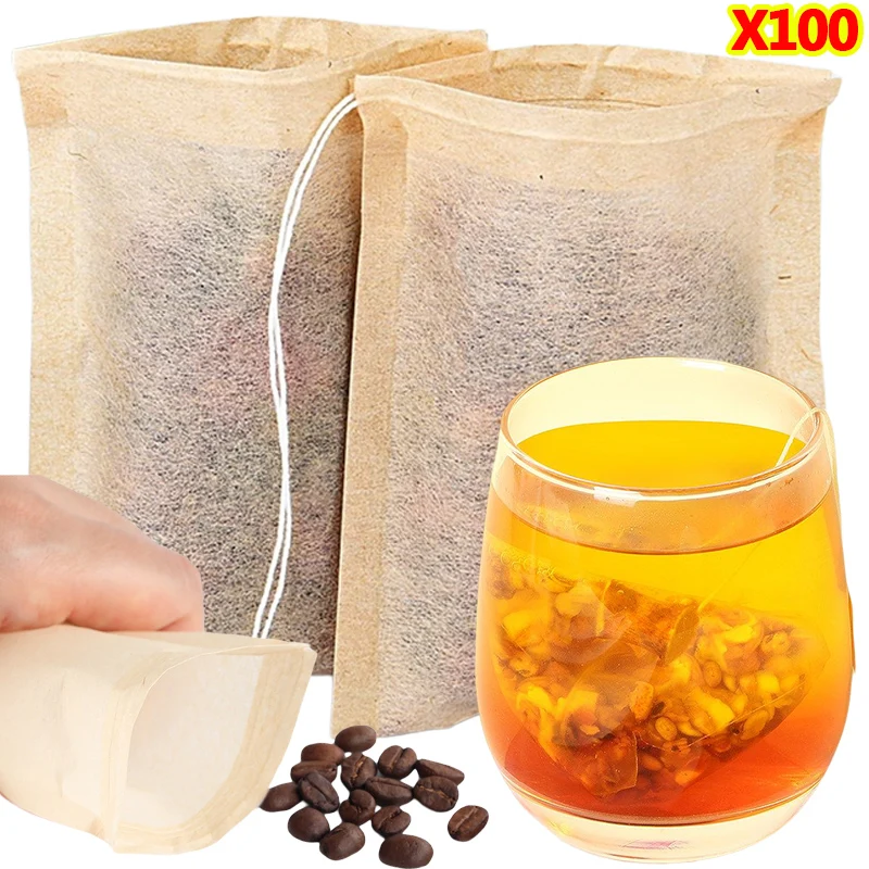 Coffee Tea Bean Leaf - Kantong teh 100 buah dengan penyaring