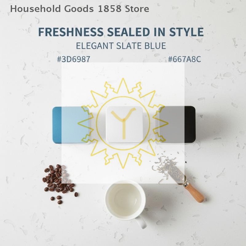 Coffee Tea Bean Leaf - Toples Penyimpanan Gula Daun Teh Biji