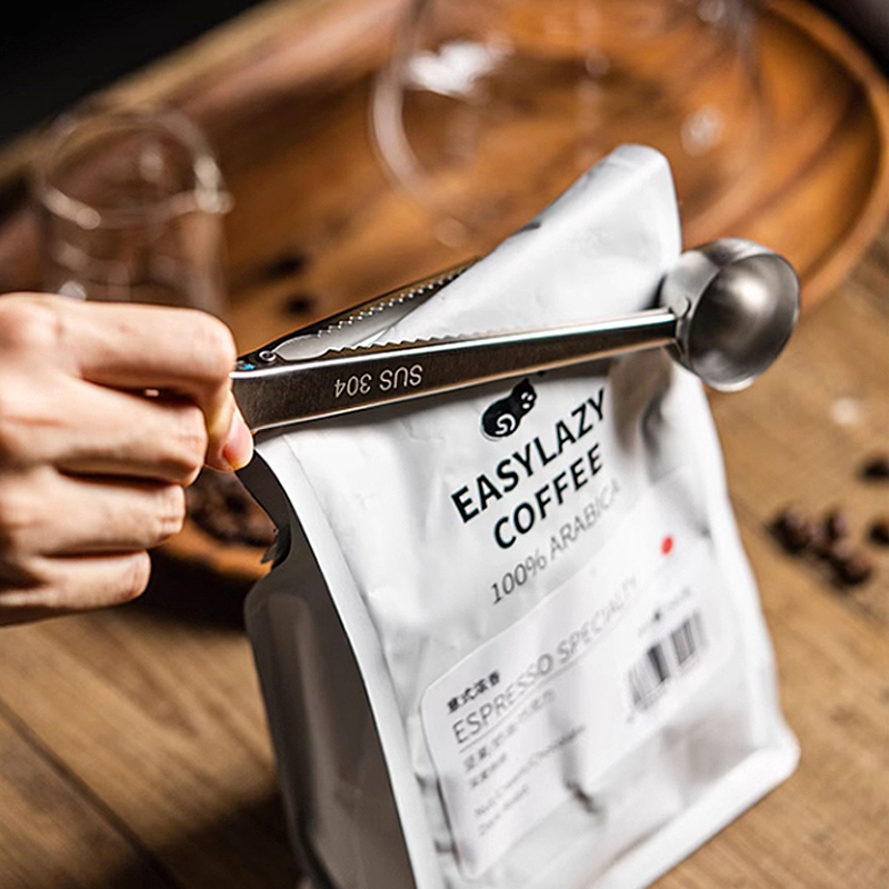 Coffee Tea Bean Leaf - Sendok Kopi Stainless Steel Baru 2026