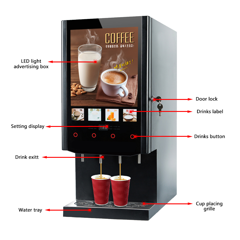 Coffee Tea Vending Machine - Mesin Kopi Instan Hemat 4 Rasa