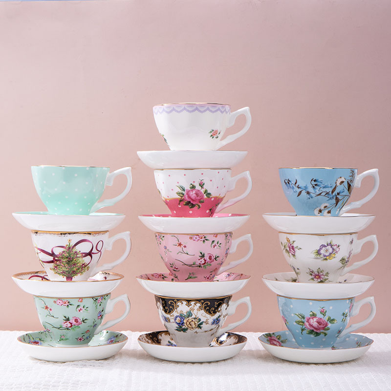 Mug Tea Coffee - 1pc Set Cangkir Kopi Keramik Prancis