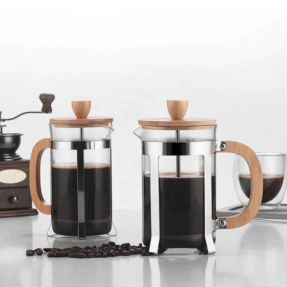 350/600ml Panci Tekan Stainles - French Press Glass ulasan dan harga