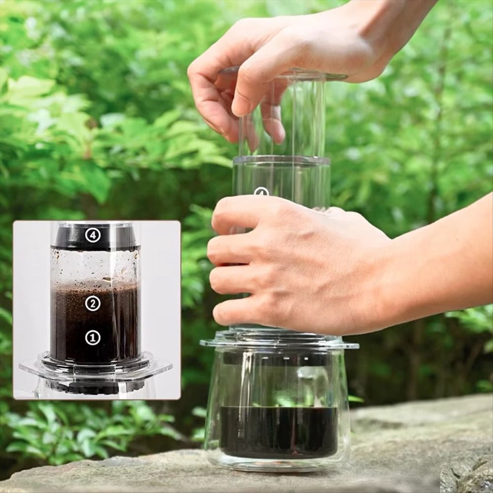 Ketel Kopi Portabel Gaya Pranc - French Press Glass ulasan dan harga