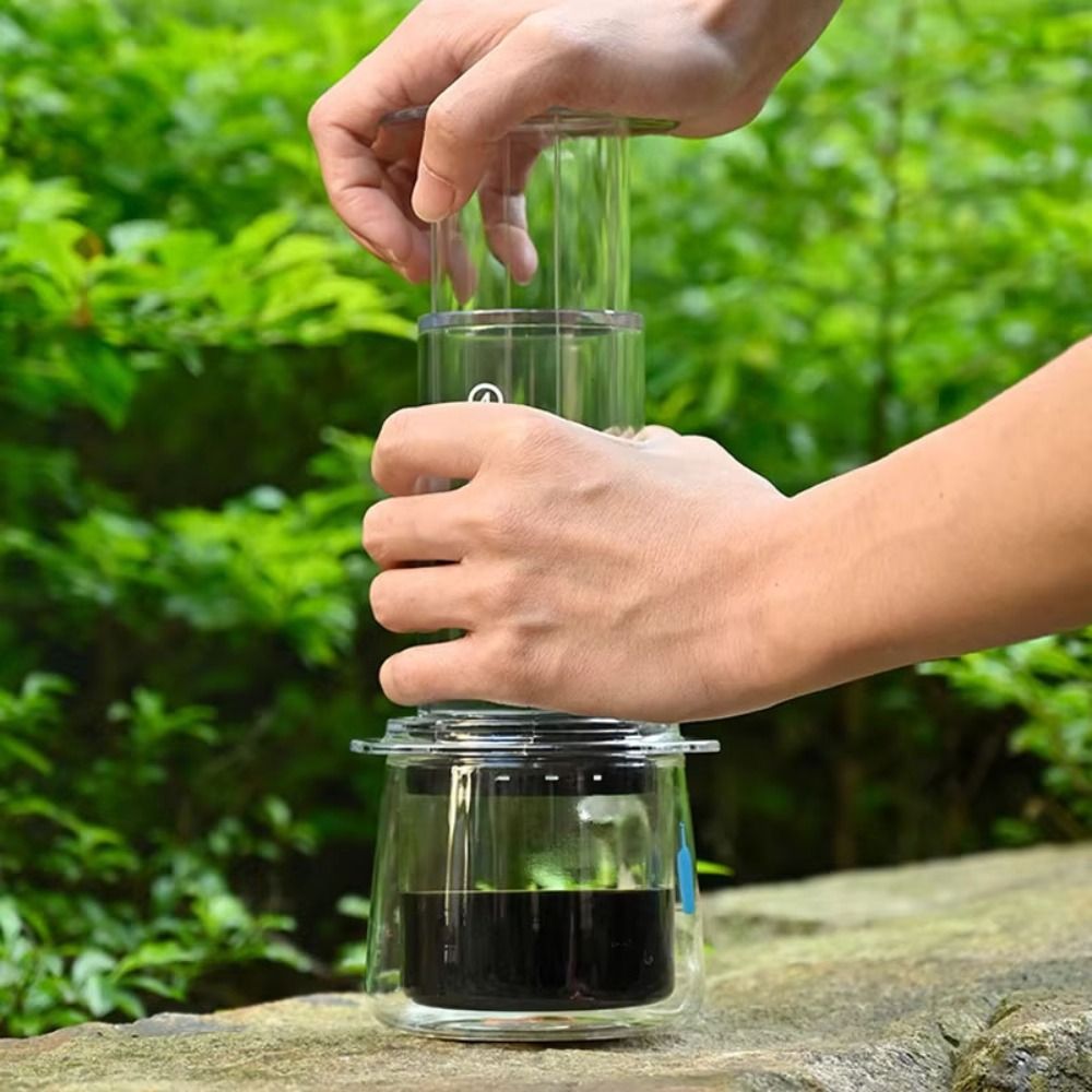 Ketel Kopi Portabel Gaya Pranc - French Press Glass ulasan dan harga