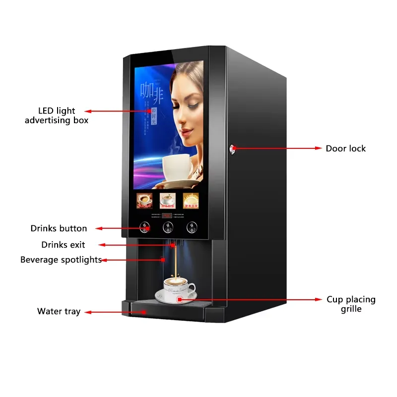 Mesin Penjual Teh Susu Otomati - Coffee Tea Vending Machine For Office ulasan dan harga
