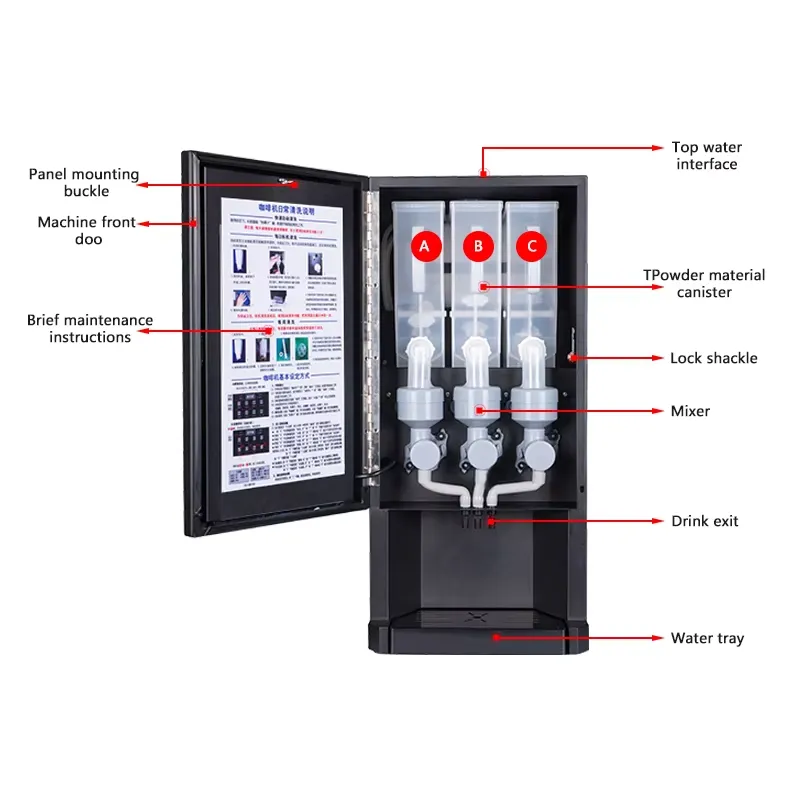 Mesin Penjual Teh Susu Otomati - Coffee Tea Vending Machine For Office ulasan dan harga