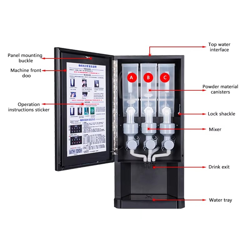 Mesin kopi panas otomatis kome - Coffee Tea Vending Machine ulasan dan harga