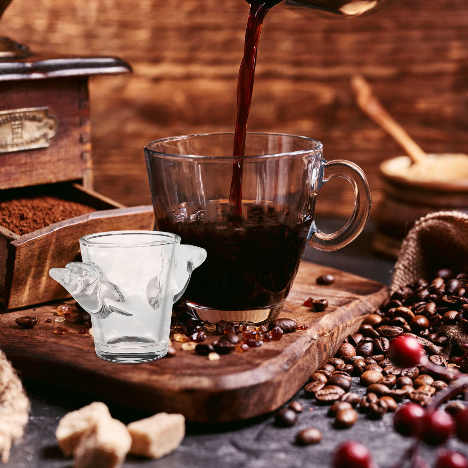 Gelas Kaca Kecil Transparan Be - Coffee Tea Vodka ulasan dan harga