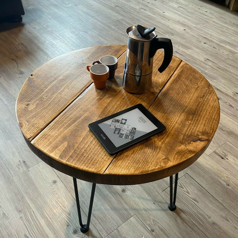 Meja Kopi Bundar Modern Kayu S - Coffee Tea Lounge ulasan dan harga
