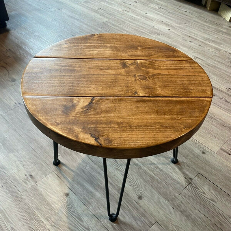 Meja Kopi Bundar Modern Kayu S - Coffee Tea Lounge ulasan dan harga