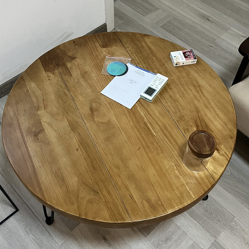 Meja Kopi Bundar Modern Kayu S - Coffee Tea Lounge ulasan dan harga