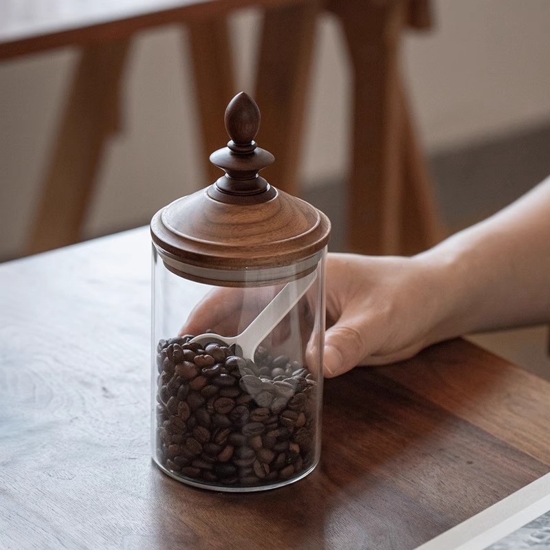 Toples Penyimpanan Biji Kopi P - Coffee Tea Bean Leaf ulasan dan harga