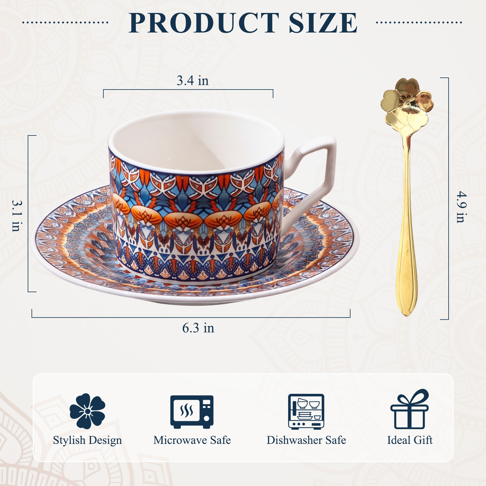 2 Set Cangkir Kopi Keramik Gay - Coffee Tea Spoon ulasan dan harga