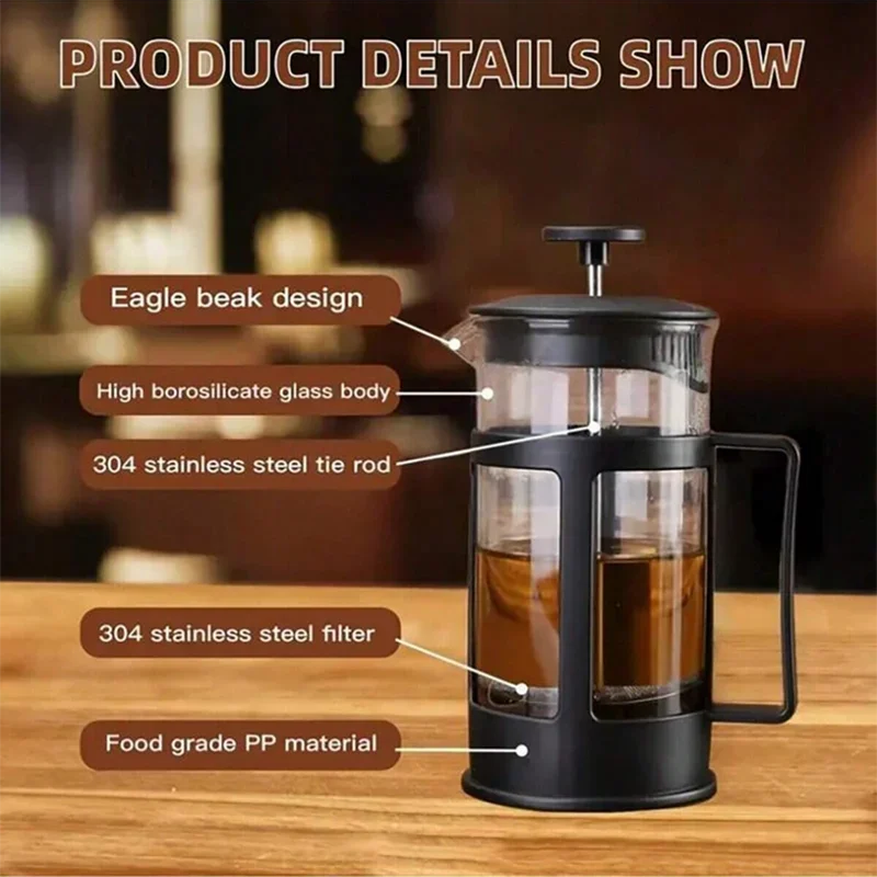 Teko Kopi French Press dengan  - French Press Glass ulasan dan harga