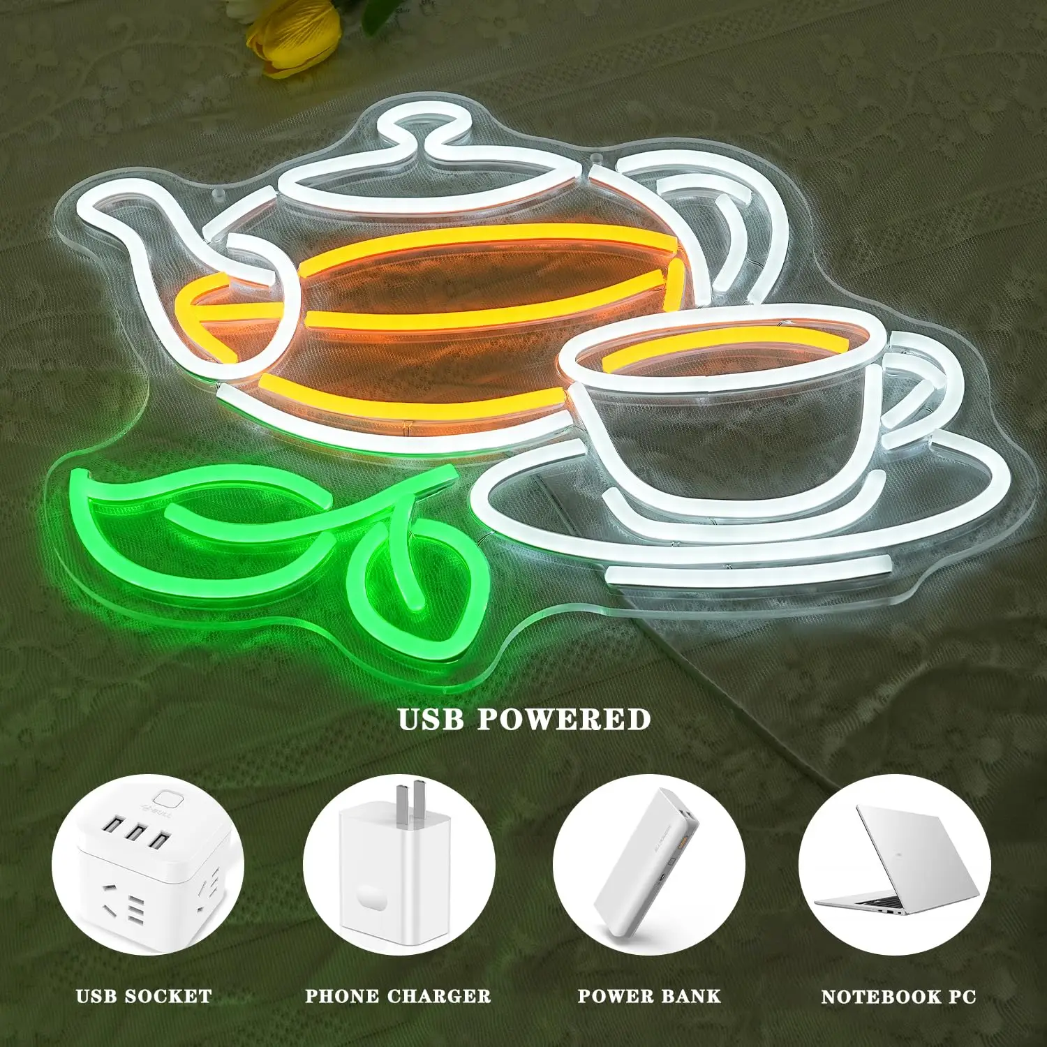 Lampu Neon Teh, Lampu Teko, La - Coffee Tea Plantation ulasan dan harga