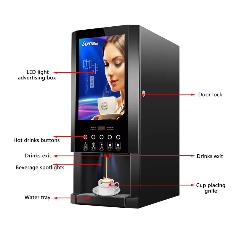 Mesin Kopi Instan E30SW Otomat - Coffee Tea Vending Machine For Office ulasan dan harga