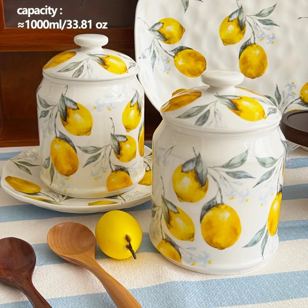 Stoples Keramik Bermotif Lemon - Lemon Tea Coffee ulasan dan harga