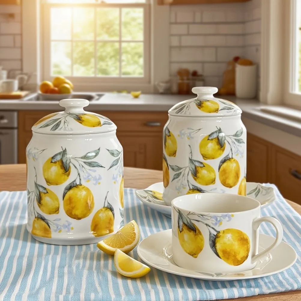 Stoples Keramik Bermotif Lemon - Lemon Tea Coffee ulasan dan harga
