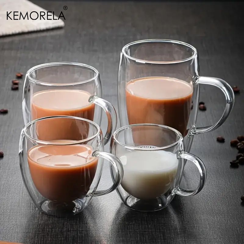 Cangkir Kaca Transparan Tahan  - Coffee Tea Vodka ulasan dan harga