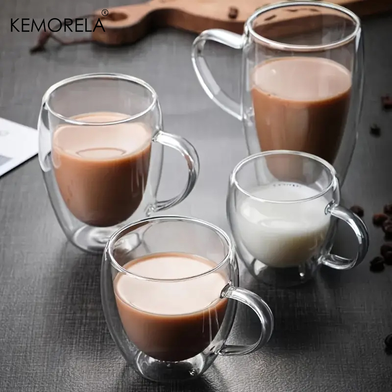Cangkir Kaca Transparan Tahan  - Coffee Tea Vodka ulasan dan harga