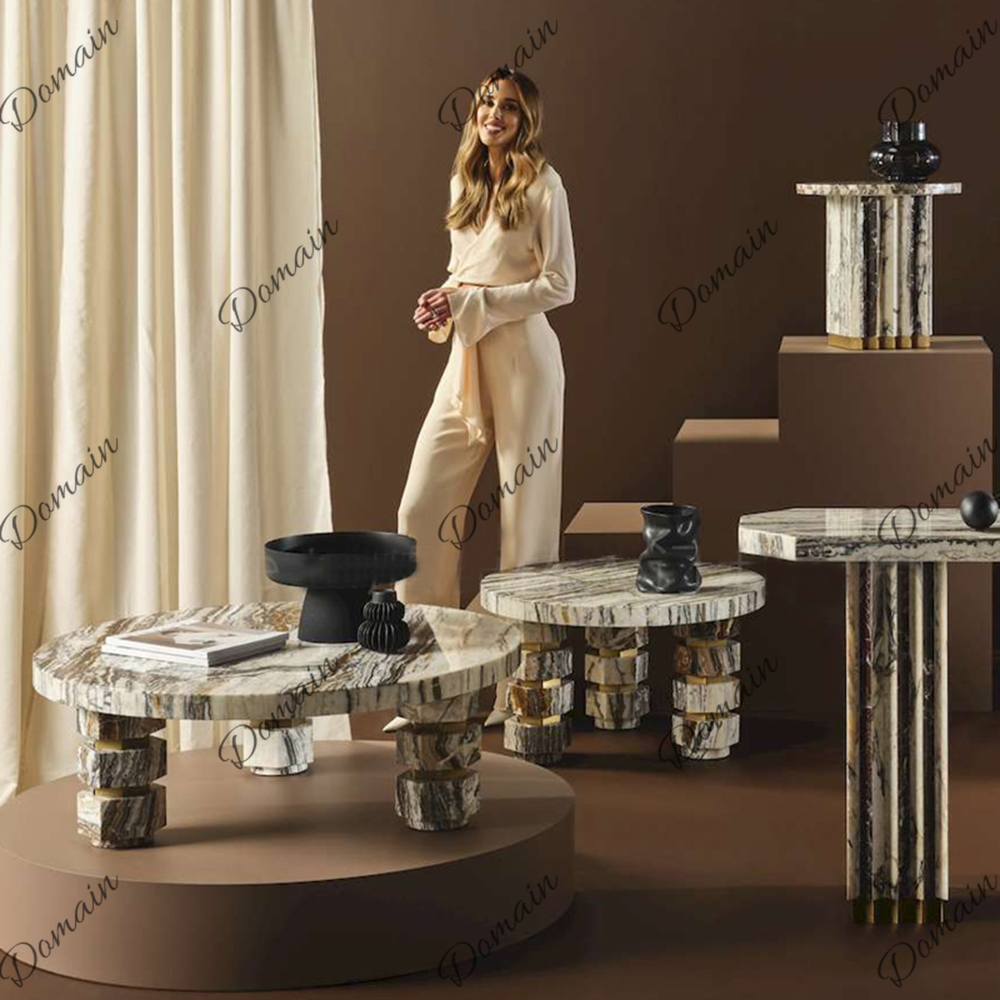 Meja kopi marmer alami mewah r - Coffee Tea & Jane ulasan dan harga