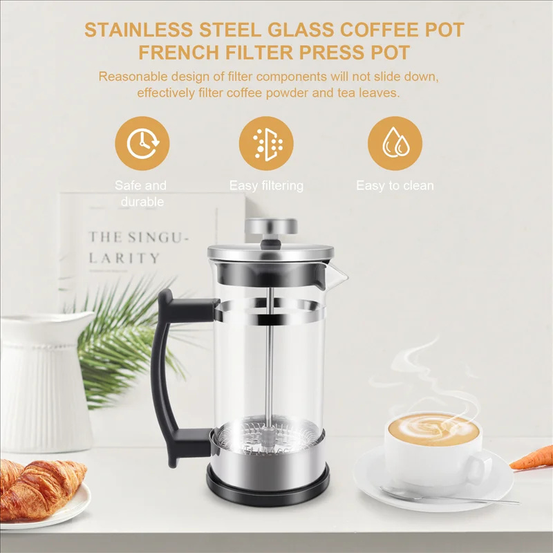 Panci Kopi French Press dengan - French Press Glass ulasan dan harga